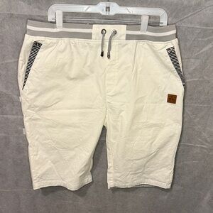Izod White Men's Shorts with Gray Accents